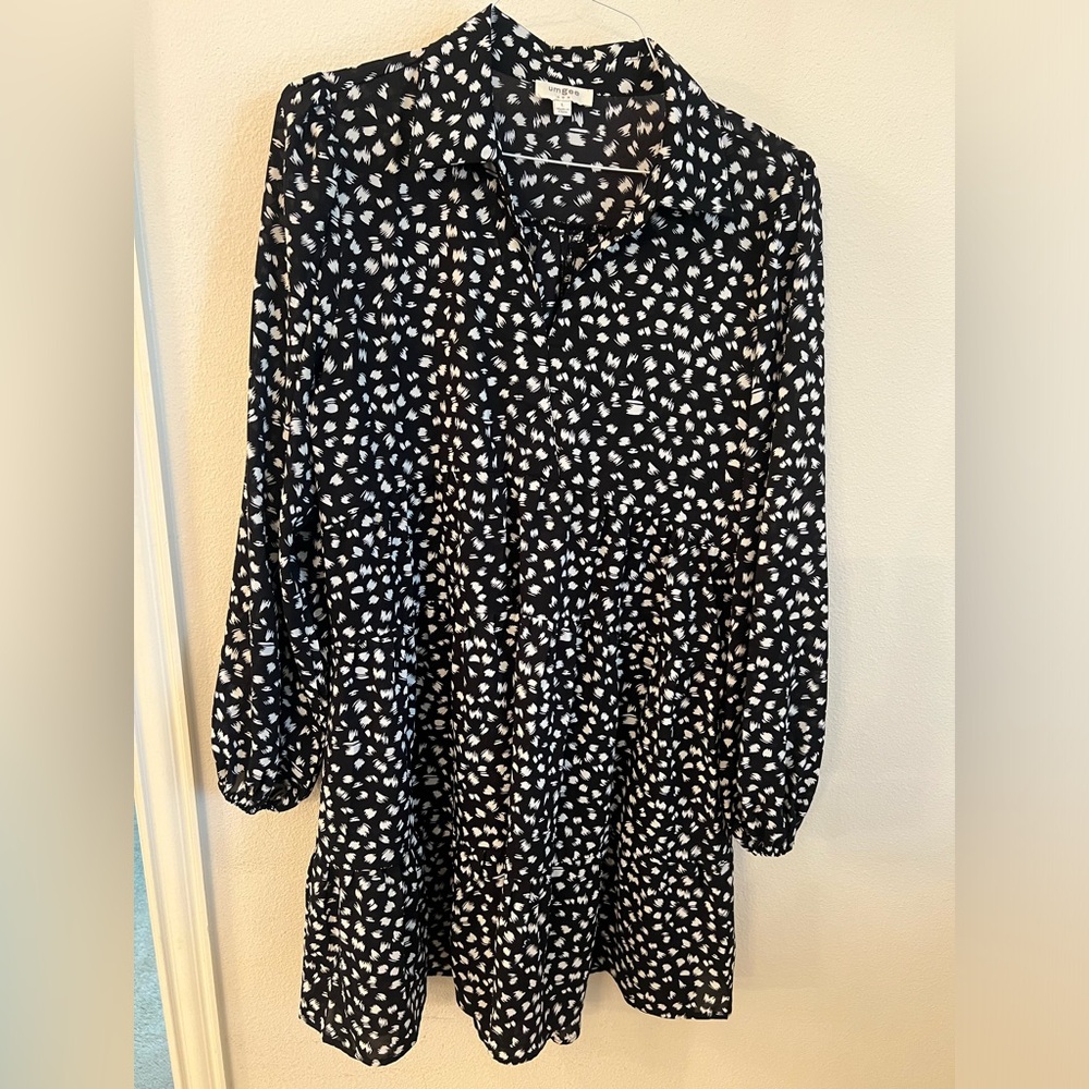 Umgee Black and White Dress